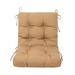Latitude Run® Outdoor Cushions Seat Back Wicker Chair Cushions Patio Tufted Pillow For All Weather Polyester in Brown | 4.7 H in | Wayfair