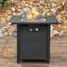 Latitude Run® 25" H x 28" W Iron Propane Outdoor Fire Pit Table w/ Lid Cast Iron in Black | 25 H x 28 W x 28 D in | Wayfair