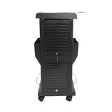 Rebrilliant Estevao Claire Lockable Salon Trolley Cart Storage Cabinet w/ Tray Plastic in Black | 34 H x 17 W x 15 D in | Wayfair