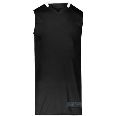 Augusta Sportswear 1731 Athletic Youth Step-Back Basketball Jersey T-Shirt in Black/White size Small | Polyester