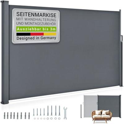 Seitenmarkise Dubai ausziehbar blickdicht – Sichtschutz für Balkon & Terrasse, Seitenrollo Image