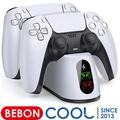 PS5 Controller Charger Station Playstation 5 Dualsense Charging Station Dock with Fast Charging/LED Indicator Beboncool PS5 Accessories White