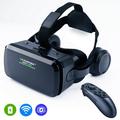 VR Headset with controller universal virtual reality goggles with FOV 120Â° Anti-Blue-Light Lenses Wireless Earphones for Smartphones with Length Below 6.7 inch e.g iPhone & Samsung HTC HP LG etc.