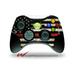 Painted Faded and Cracked Red Line USA American Flag - Decal Style Skin fits Microsoft XBOX 360 Wireless Controller (CONTROLLER NOT INCLUDED) by WraptorSkinz