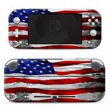 Nintendo Switch Lite Skins Decals Vinyl Wrap - decal stickers skins cover -American Flag on Wood