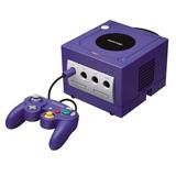 Restored Nintendo GameCube Video Game Console Indigo Purple Matching Controller Cables (Refurbished)