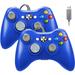 Miadore Wired Xbox 360 Controller Gamepad Joystick Compatible with Xbox 360 /PC/ Windows 7 8 10(2 Pack Blue)