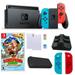 Nintendo Switch in Neon with Donkey Kong Country Game and Accessories