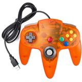 LUXMO USB N64 Controller Classic PC Gamepad Joystick Controller for Windows PC Mac Linux Raspberry pi3 Genesis Higan Retro Pie(Clear Orange)