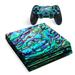 Skin for Sony PS4 Pro Console Decal Stickers Skins Cover -Abalone Ripples Green Blue Purple