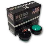 RetroArcade.us Arcade Game Dome Illuminated Button for Arcade and Crane Machines Green