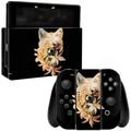 Skin Decal Wrap Compatible With Nintendo Switch Foxy Flowers