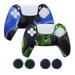 2 Pack PS5 Controller Grip Covers with 4 Thumb Stick Caps Anti-skid Silicone Protective Cases for PS 5 Wireless Controller with Silicone Joystick Caps in 2 Different Colors