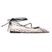 Michael Kors Shoes | 38 Michael Kors Collection Snakeskin Lace-Up Flats | Color: Black/Brown | Size: 7.5