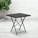 Flash Furniture Commercial Grade 28" Square Black Indoor-Outdoor Steel Folding Patio Table [CO-1-BK-GG]