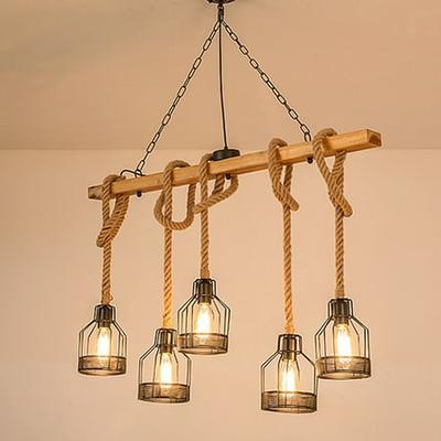 5 Heads Vintage Industrial Ceiling Lamp Retro Pendant Light Fixture E27 Metal Iron Lamps Edison Chandelier 