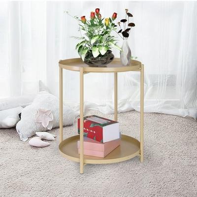 Customer Favorite Blukids Tray Metal End Table Sofa Table Small Round Side Tables Anti Rust And Waterproof Outdoor Indoor Snack Table Accent Coffee Table I Ë†hi 20 28 Xi Ë†di 16 5 I Ë†yelloei Accuweather Shop