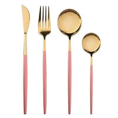 4Pcs/Set Stainless Steel Dinnerware Cutlery Fork Spoon Teaspoon Tool Gifts New 