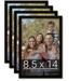 8.5x14 Black Picture Frame for Puzzles Posters Photos or Artwork Set of 4