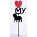 The Lazy Scroll English Bulldog Love My Heart Sign