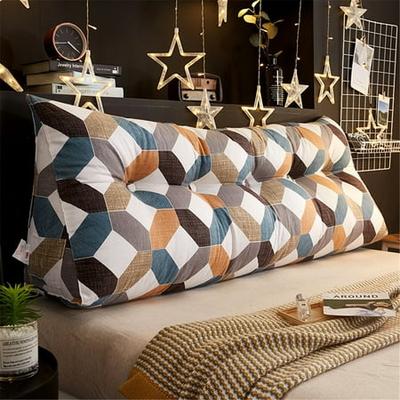 Triangular Wedge Bedside Pillow Reading, King Size Bed Headboard Wedge
