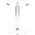 Plymor Clear Acrylic Round Barbell Pedestal Display Riser 8 inches (Height) x 6 inches (Depth) (1/4 inches thick)