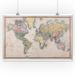 Old Antique World Map Illustration A-91606 (16x24 Giclee Gallery Print Wall Decor Travel Poster)