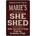 MARIE S She Shed Red Sign Lady Cave Sign 16 x 24 Matte Finish Metal 116240088047