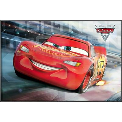 CARS Lightning McQueen Racing Movie Canvas Wall Art Home Office Deco 