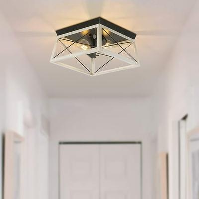 Best Selling Industrial Rustic Ceiling Light Retro Farmhouse Flush Mount Ceiling Lights Fixture For Bedroom Kitchen Island Dining Room Foyer Hallway Black Bronze E26 Base One Light Two Lights Accuweather Shop