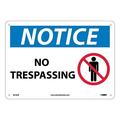 National Marker Notice Signs; No Trespassing Graphic 10X14 .040 Aluminum N318AB