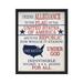 JennyGems Pledge of Allegiance 12.5x15.5 Inch Framed Wooden Patriotic Sign Patriotic Signs Americana Home Accent Patriotic Decor Wood Sign Made in USA