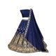 SKY VIEW FASHION Heavy Lengha Indian Bollywood Party Wedding Taffeta Silk Lehenga with Unstitched Choli Navyblue