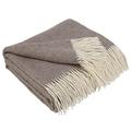 LYHome Cashmere Blanket with Merino - Wool Throw, Sofa Bed & Couch Large Bedspread, Extra Soft Warm Throws for Sofas Chairs, Single Double Size Picnic Blankets 55x79 in, 140x200 cm Beige Herringbone