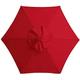 Sun Umbrella Replacement Cloth, 3m/8 Arms Garden Parasol Canopy Cover,Canopy Patio Umbrella for Patio Sun Umbrella, Market Table Umbrella Replacement Canopy-Red||3m/8 Arms