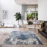 Luxe Weavers Victoria Collection Light Blue 4x5 Abstract Area Rug - 9086 Light Blue 4x5