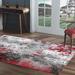 Luxe Weavers Howell Collection Red 5x7 Abstract Area Rug - 2913 Red 5x7