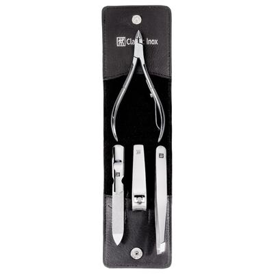 ZWILLING Beauty Maniküre Pediküre Set 4tlg. mit Nagelknipser, Leder, schwarz Nagelpflegeset