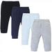 Touched by Nature Baby and Toddler Boy Organic Cotton Pants 4pk Navy Gray Solid 3-6 Months