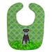 Standard Schnauzer Black Grey Shamrocks Baby Bib