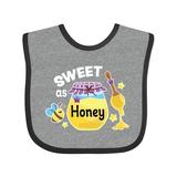 Inktastic Sweet As Honey with Honey Jar and Bee Girls Baby Bib