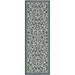 SAFAVIEH Courtyard Nanda Floral Indoor/Outdoor Runner Rug 2 3 x 6 7 Navy/Beige