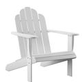 Linon Comfort Back Acacia Wood Adirondack Chair White Finish