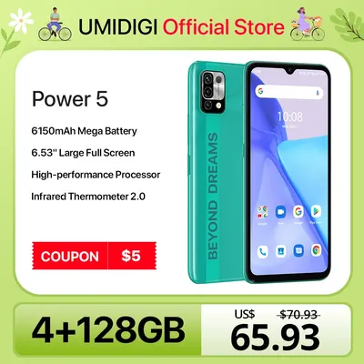 Uacity-Smartphone IGI Power 5 Android 11 128 Go Helio G25 triple caméra 16MP 6150mAh écran