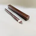 Grand pinceau correcteur en verre de sablier #8 brosse de maquillage Bronze foncé poignée en