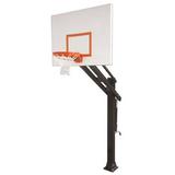 Titan Playground Steel In Ground Adjustable Basketball System Black