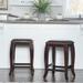 Linon Pinnacle Backless Counter Stool Warm Brown Seat