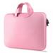 Prettyui 11/13/14/15 / 15.6 inch Laptop Sleeve Case Handle Water Resistant Notebook Tablet Protective Skin Cover Briefcase Carrying Bag Pink