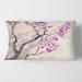 Designart 'Spring Purple Flowers On Tree Branches' Traditional Printed Throw Pillow