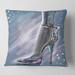 Designart 'Shiny Shoe High Heeled Stiletto With Glitter' Modern Printed Throw Pillow